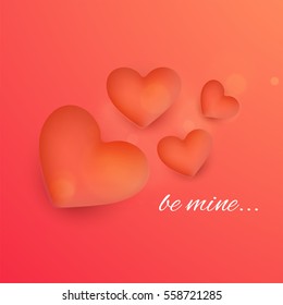 Valentine's Day Party Celebration Flyer, Banner, Pamphlet or Invitation with splash in Heart shape.