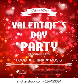 Valentine`s Day Party design template