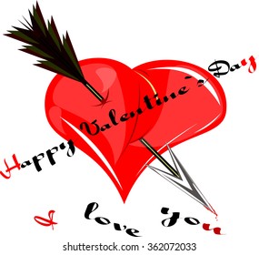 Valentines Day Party Flyer Design. Vector template of invitation, flyer, poster or greeting card.