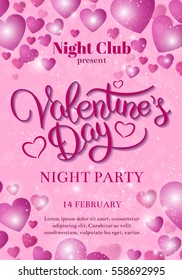 Valentines Day party flyer invitation