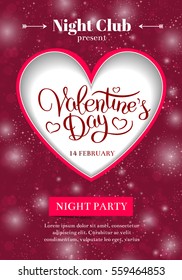 Valentines Day party flyer invitation
