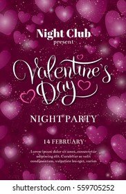 Valentines Day party flyer invitation