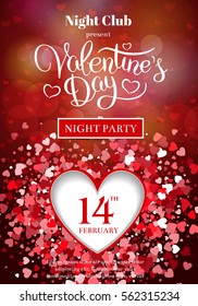 Valentines Day party flyer invitation