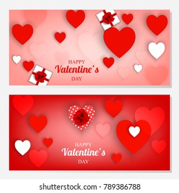 Valentines day Party Invitation heart background