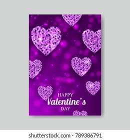Valentines day Party Invitation heart background