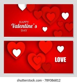 Valentines day Party Invitation heart background