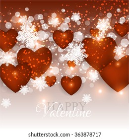 Valentine's Day Party Invitation with hearts 