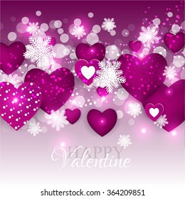 Valentine's Day Party Invitation with hearts 