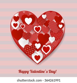 Valentine's Day Party Invitation with hearts 