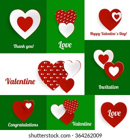 Valentine's Day Party Invitation with hearts 
