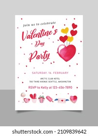 Valentines Day Party Invitation | Valentine Birthday Invitation | Sweetheart First Birthday Invite | Party Invite | Kids Valentines party