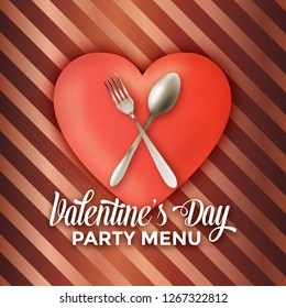 Valentine's day party menu design