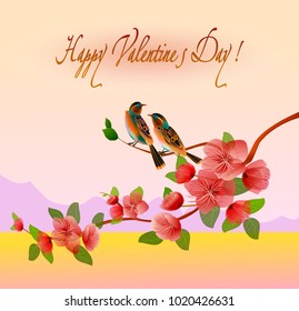 Valentines Day Party Poster Design. Template of invitation, flyer, poster or greeting card.