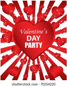 Valentine's Day Party - red background