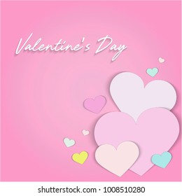 Valentine's day pastel. Element for design, advertising, promotion of dairy products. Vector illustration.