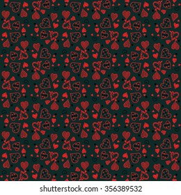 Valentine's Day pattern. Background with hearts