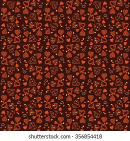 Valentine's Day pattern. Background with hearts
