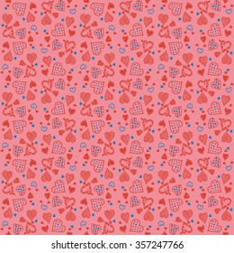 Valentine's Day pattern. Background with hearts