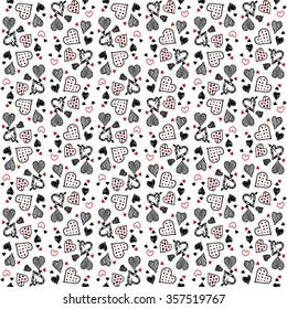 Valentine's Day pattern. Background with hearts