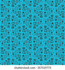Valentine's Day pattern. Background with hearts