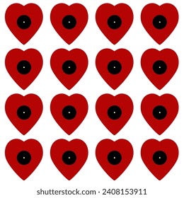 Valentine's Day Pattern, Background, Vector, EPS10