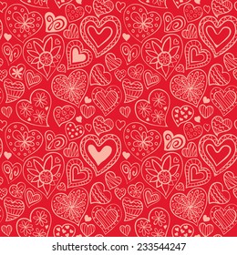 Valentine's day pattern with heart