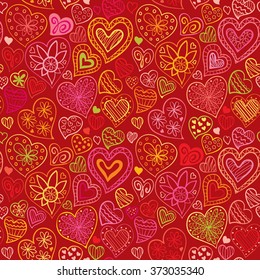 Valentine's day pattern with heart