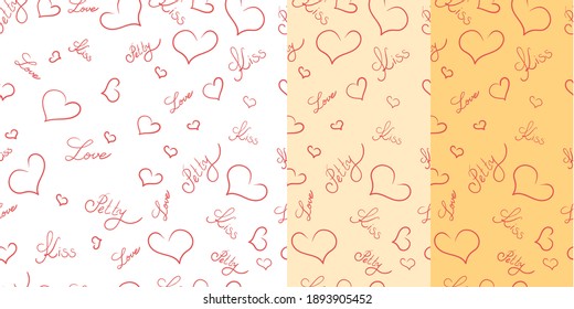 Valentines day pattern with hearts