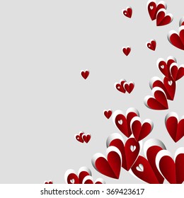 Valentines day pattern with hearts