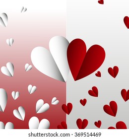 Valentines day pattern with hearts