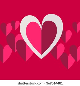 Valentines day pattern with hearts