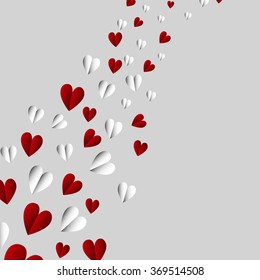 Valentines day pattern with hearts