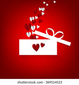 Valentines day pattern with hearts