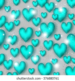 Valentines day pattern with hearts