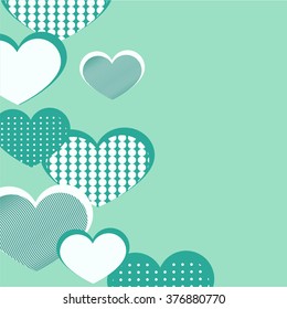 Valentines day pattern with hearts