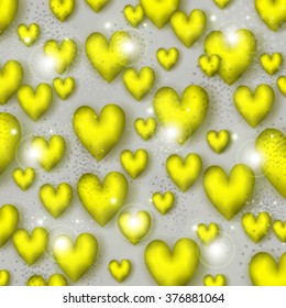 Valentines day pattern with hearts