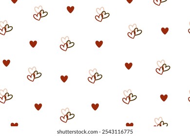 Valentine's Day pattern with hearts, flowers, gifts, balloons and love inscriptions. Valentine's Day backgrounds collection