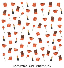 Valentine's day pattern, Love pattern art vector illustration, Digital love pattern, Valentine's day elements vector