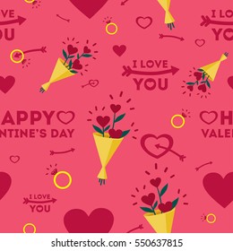 Valentine's Day pattern pink