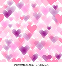 With Valentine's day. pattern from pink hearts