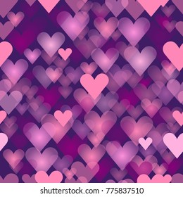 With Valentine's day. pattern from pink hearts