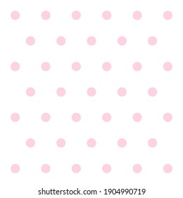 Valentines day pattern polka dots. Template background in pink and white polka dots . Seamless fabric texture. Vector illustration