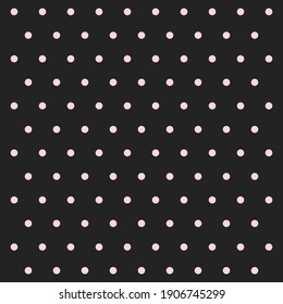Valentines day pattern polka dots. Template background in pink and black polka dots . Seamless fabric texture. Vector illustration