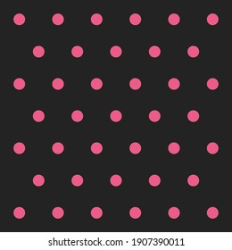 Valentines day pattern polka dots. Template background in pink and black polka dots . Seamless fabric texture. Vector illustration