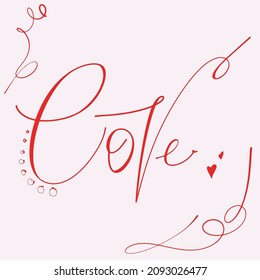 valentines patrón día rojo amor romántico elementos de fondo diseño vectorial palabras cardiacas caligrafía
