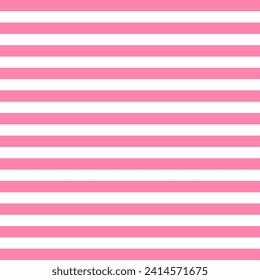 Patrón de San Valentín de tiras horizontales repetitivas de color rosa y blanco. Fondo de rayas horizontales rosadas y blancas. Fondo de textura sin inconvenientes. Ilustración del vector