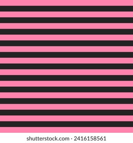 Patrón de San Valentín de tiras horizontales repetitivas de color rosa y negro. Fondo de rayas horizontales rosadas y negras. Fondo de textura sin inconvenientes. Ilustración del vector