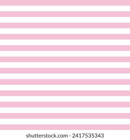 Patrón de San Valentín de tiras horizontales repetitivas de color rosa y blanco. Fondo de rayas horizontales rosadas y blancas. Fondo de textura sin inconvenientes. Ilustración del vector