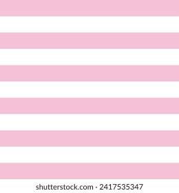 Valentines day pattern of repetitive horizontal strips of pink and white color. Pink and white horizontal stripes background. Seamless texture background. Vector illustration