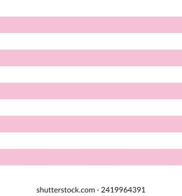 Valentines day pattern of repetitive horizontal strips of pink and white color. Pink and white horizontal stripes background. Seamless texture background. Vector illustration